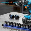 image12 Inch Drive Impact Socket Set 11Piece Metric 1024mm Professional Chromoly Steel CRMO 6Point Shallow Sockets for Impact Wrench Automotive Repair amp General Mechanic ToolsMetric Shallow  11pc