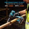 imageSeesii Impact Wrench 886 Ftlbs1200Nm 12 High Torque Impact Gun with 21V 2x40Ah Battery Electric Impact Driver 2900IPM 5 Socket Cordless Impact Wrench for Home CarMowerPickupTruck RV1200Nm with Two Batteries