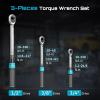 imageSeesii Torque Wrench Set 14 38 12 Drive Click Type Torque Wrench Kit with Adapters 3 Accuracy Dual Scale 72Tooth Ratchet for Car Motorcycle Bike Repair