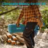 imageSEESII 2in1 Cordless Pole Saw amp Hedge Trimmer Combo 8 Electric Pole Chainsaw with 240 Ah Batteries 16Inch Extension Pole Hedge Trimmer Bush Tree Pruner Limb Branch Cutter 15ft Long ReachLight Blue