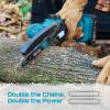 imageSEESII 2in1 Cordless Pole Saw amp Hedge Trimmer Combo 8 Electric Pole Chainsaw with 240 Ah Batteries 16Inch Extension Pole Hedge Trimmer Bush Tree Pruner Limb Branch Cutter 15ft Long ReachLight Blue