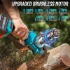 imageSEESII 2in1 Cordless Pole Saw amp Hedge Trimmer Combo 8 Electric Pole Chainsaw with 240 Ah Batteries 16Inch Extension Pole Hedge Trimmer Bush Tree Pruner Limb Branch Cutter 15ft Long ReachDeep Blue