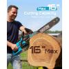 imageSEESII 40V 18Inch Electric Chainsaw Cordless Chainsaw with 2 x 50Ah Batteries amp Fast Chargers 2200W Brushless Battery Powered Chain Saw AutoOiling Electric Saw for Tree Felling and Wood CuttingBlue