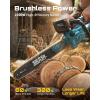 imageSEESII 40V 18Inch Electric Chainsaw Cordless Chainsaw with 2 x 50Ah Batteries amp Fast Chargers 2200W Brushless Battery Powered Chain Saw AutoOiling Electric Saw for Tree Felling and Wood CuttingCerulean