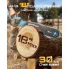 imageSEESII 40V 18Inch Electric Chainsaw Cordless Chainsaw with 2 x 50Ah Batteries amp Fast Chargers 2200W Brushless Battery Powered Chain Saw AutoOiling Electric Saw for Tree Felling and Wood CuttingCerulean