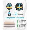 imageSEESII Tile Vibration Tool Pro Set 145mm Vibration Leveling Machine amp 8 Vacuum Suction CupTile Vibrator With 2 x 2000 mAh Batteries for Leveling Marble Ceramic Paver Granite amp Concrete