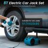 imageSeesii Electric Car Jack 5 Ton Car Jack kit 12V Hydraulic Jack with Electric Impact Wrench and Tire Inflator Pump amp Mini Chainsaw 6inch Mini Chainsaw Cordless 12 Pcs Tool Set
