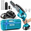 imageSEESII 2in1 Cordless Pole Saw amp Hedge Trimmer Combo 8 Electric Pole Chainsaw with 240 Ah Batteries 16Inch Extension Pole Hedge Trimmer Bush Tree Pruner Limb Branch Cutter 15ft Long ReachNavy Blue