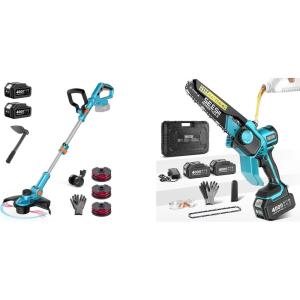imageSeesii 13 Electric Weed Wacker amp SEESII Flagship 8Inch Cordless Mini Chainsaw