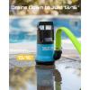imageSEESII 1HP Submersible Water Pump 4755GPH High Flow Sump Pump with 23ft Hose Kit AntiClogging Filter Net for Swimming Pool Hot Tub Pond Basement Rooftop Garden Water RemovalBlue and Black