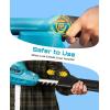 imageSEESII 20V Pole Hedge Trimmer Cordless 16 Electric Hedge Trimmer with Extension Pole 8FT Telescopic Pole with Shoulder Strap 2 Packs 40Ah Batteries amp Charger Long Reach Bush Shrub TrimmerBlue