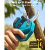 imageSEESII 2in1 Pole Pruning Shears 22 Cutting Diameter Cordless Electric Pole Pruners 24000mAh Batteries Brushless Motor Extra SK5 Blade 4 Mode Adjustable Garden Shears for Tree Flower TrimmingBlue