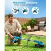 imageSEESII String Trimmer 13 Electric Weed Wacker with 240000mAh Batteries and Charger 21V Brushless Weed Eater with Telescopic Pole4256 AutoFeed Lightweight Cordless Edger for YardLawn