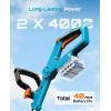 imageSEESII String Trimmer 13 Electric Weed Wacker with 240000mAh Batteries and Charger 21V Brushless Weed Eater with Telescopic Pole4256 AutoFeed Lightweight Cordless Edger for YardLawn