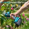 imageSeesii 2in1 Electric Pruning Shears with Pole 15Ft Reach 12 Cutting Diameter 21V 4000mAh Battery Cordless Pruner with Brushless Motor for Orchard Flower Branch Tree TrimmingLight Blue