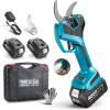 imageSEESII 2in1 Pole Pruning Shears 22 Cutting Diameter Cordless Electric Pole Pruners 24000mAh Batteries Brushless Motor Extra SK5 Blade 4 Mode Adjustable Garden Shears for Tree Flower TrimmingLight Blue