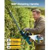 imageSEESII 40V Hedge Trimmer Cordless 24 Electric Hedge Trimmer 26000 RPM Bush Trimmer with 2 Packs 40Ah Batteries amp Charger 1 Blade Gap Shrub Trimmer with 180 Rotatable Head BlueBlue