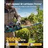 imageSEESII 40V Hedge Trimmer Cordless 24 Electric Hedge Trimmer 26000 RPM Bush Trimmer with 2 Packs 40Ah Batteries amp Charger 1 Blade Gap Shrub Trimmer with 180 Rotatable Head BlueBlue