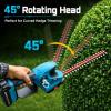 imageSeesii 2in1 Cordless Hedge Trimmer 12 Electric Bush Trimmer amp 6 Grass Shears  Dual 20 Ah Batteries DualAction SK5 Blade Rotating Handle Handheld Shrub Grass Cutter for Garden Yard Lawn