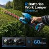 imageSeesii 2in1 Cordless Hedge Trimmer 12 Electric Bush Trimmer amp 6 Grass Shears  Dual 20 Ah Batteries DualAction SK5 Blade Rotating Handle Handheld Shrub Grass Cutter for Garden Yard Lawn
