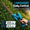 imageSeesii 2in1 Cordless Hedge Trimmer 12 Electric Bush Trimmer amp 6 Grass Shears  Dual 20 Ah Batteries DualAction SK5 Blade Rotating Handle Handheld Shrub Grass Cutter for Garden Yard Lawn