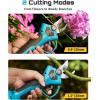 imageSEESII Electric Pruning Shears 2 in 1 Cordless 8 inch Pole Saw amp Mini Chainsaw