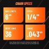 imageSEESII Pole Saw Cordless with 3 Pack Chain Saw Chains