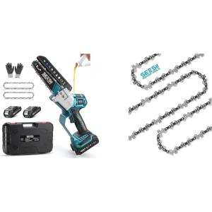 imageSEESII Mini Chainsaw 6 inch with 3 Pack Chain Saw Chains