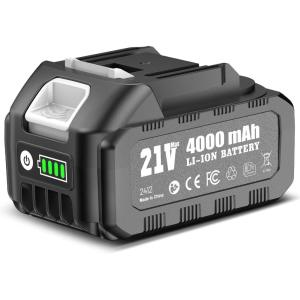 imageSeesii 21V 4000mAh Original Rechargeable Battery Compatible with All Tools Impact Wrench Mini Chainsaw Pole Saw Pruning Shears LongLasting Battery Life Safe and Fast Charging