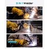 image:imageSEESII 135A MIG Welder 110V  3in1 Gasless Flux CoreLift TIGStick Welding Machine 77lbs Portable IGBT Inverter Large Digital Display Multi Process WelderBlue
