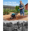 image:imageSeesii Cordless Tiller Cultivator 20V Electric Tiller for Gardening with 2 x40Ah Batteries 9 Tilling Width 66 Depth Lightweight Adjustable Handle Rototiller for Lawn Weeding amp Soil CultivationSky Blue