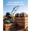 image:imageSeesii Cordless Tiller Cultivator 20V Electric Tiller for Gardening with 2 x40Ah Batteries 9 Tilling Width 66 Depth Lightweight Adjustable Handle Rototiller for Lawn Weeding amp Soil CultivationSky Blue