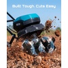 image:imageSeesii Cordless Tiller Cultivator 20V Electric Tiller for Gardening with 2 x40Ah Batteries 9 Tilling Width 66 Depth Lightweight Adjustable Handle Rototiller for Lawn Weeding amp Soil CultivationSky Blue