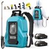 image:imageSEESII Backpack Sprayer Battery Powered LeakProof 5Gallon Dual Battery Electric Sprayer with Telescopic Brass Wand amp 7 Nozzles 100 PSI Adjustable Pressure for Weed Lawn Garden Pest Controlmedium