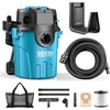 image:imageSeesii Garage Vacuum Wall Mounted Shop Vac 66 Gallon 55 Peak HP Shop Vacuum Wet and Dry with 30Ft Flexible Hose Attachments Storage Bag Cartridge Filter Ideal for Garage Car Workshop HomeDeep Blue