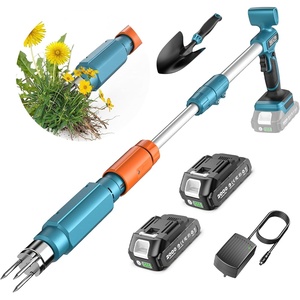 image:image2026 Upgraded Electric Weed Puller Tool 20V Battery Powered Stand Up Weeder with 2x20Ah Adjustable Handle 3Claw Steel Head Crabgrass Puller for Garden Great Gift for Mom Dad Grandma GrandpaSeesii Blue