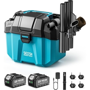 image:imageSeesii Garage Vacuum Wall Mounted Shop Vac 66 Gallon 55 Peak HP Shop Vacuum Wet and Dry with 30Ft Flexible Hose Attachments Storage Bag Cartridge Filter Ideal for Garage Car Workshop HomeBlue