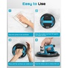 image:imageSEESII 4in1 Electric Suction Cups for Tile Lifting Drill Seam amp Leveling 10 Large Glass Suction Cup Heavy Duty Vacuum Lifter with 280KG617LBS Max Load 4X 3000mAh Batteries Digital DisplaySlate Blue