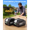 image:imageSEESII Cordless Wood Router 21V Brushless Compact Palm Router with 240Ah Battery Aluminum Base LED Display Dust Extraction 6Speed Adjustment amp 8PCS 14Router Bits Trimmer for WoodworkingBlue