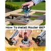 image:imageSEESII Cordless Wood Router 21V Brushless Compact Palm Router with 240Ah Battery Aluminum Base LED Display Dust Extraction 6Speed Adjustment amp 8PCS 14Router Bits Trimmer for WoodworkingBlue