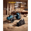 image:imageSeesii 3 Cut Off Tool Cordless 21V Max  20000 RPM Brushless amp Compact 01s Brake ForwardReverse 240Ah Batteries Mini Cutter with 38 Arbor Blades for Wood Metal Tile Rebar