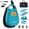 image:imageSeesii Cordless Paddle Board Pump Electric Rechargeable 20PSI SUP Pump Intelligent Dual Stage Fast Inflation amp Deflation Portable High Pressure AutoOff Air Pump for Paddleboard Boat KayakSky Blue